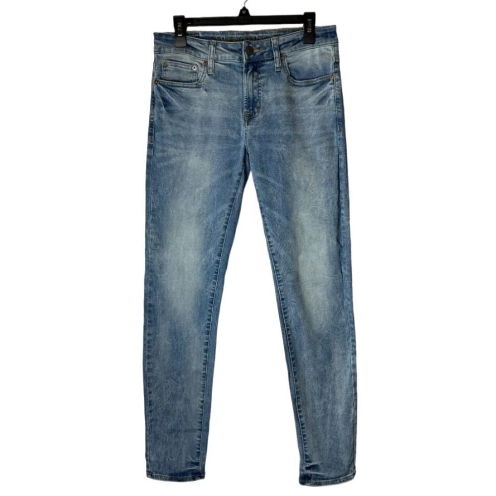 American Eagle Mens Blue Light Wash Next Level Flex 5 Pocket Jeans Size 30 x 34